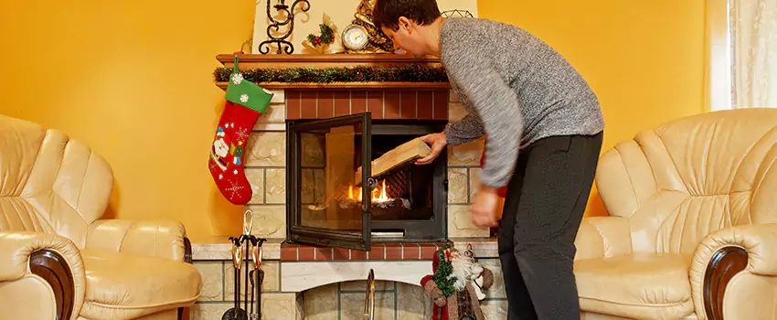 Rusted Metal Fireplace Restoration in East Hemet, California
